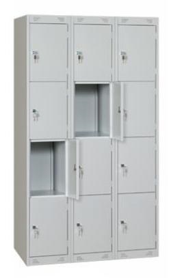 Сумочница, шкаф сумочный ШР-312 на 12 ячеек, металл (ширина ячейки 300 мм)