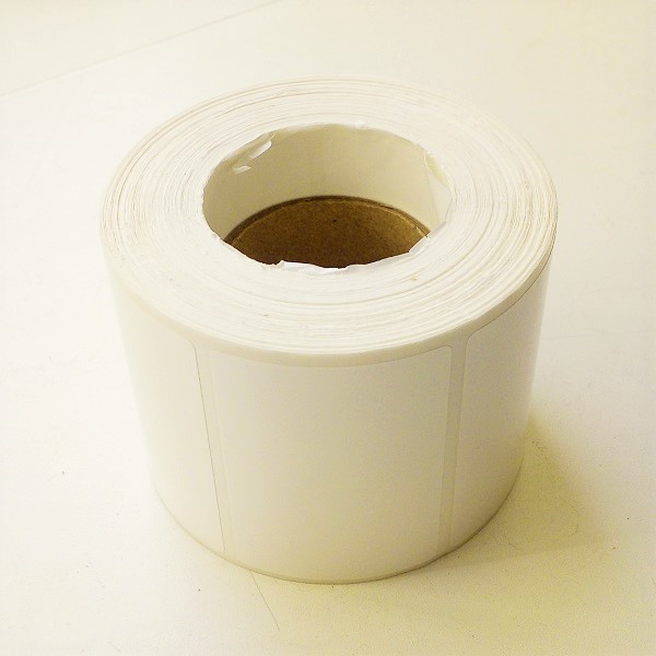 50мм*25мм/3000 шт Полипропиленовые Этикетки Глянец Белый с усил. адгезивом PP