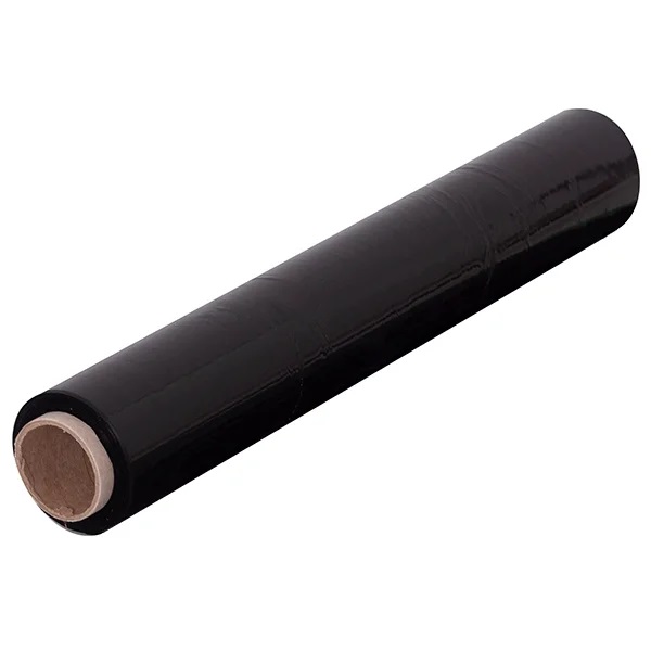 Черная пленка ОЗОН стрейч, 500 мм, 20 мкм (непрозрачная), 1,2кг