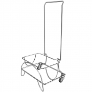 Подставка под корзины на колесах (под пластиковые корзины 20/27 л), Хром