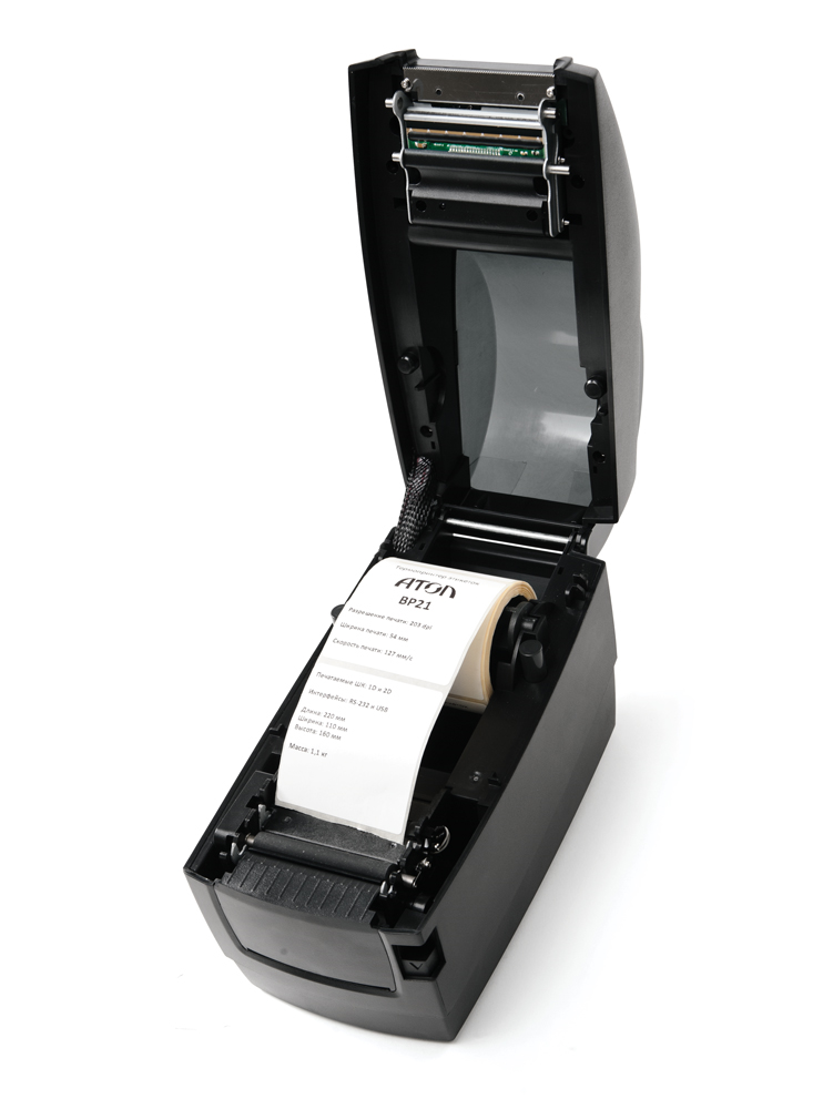 Принтер этикеток АТОЛ BP21 (203dpi, термопечать, RS-232 и USB, ширина печати 54мм, скорость 127 мм/с - АТОЛ BP21, арт 33 924)