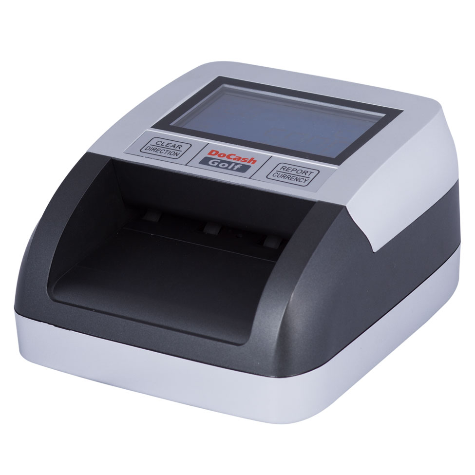Автоматический детектор банкнот DoCash Golf Multi (без АКБ) все ориентации, до 5 валют (опционально), >100 банкнот/мин, LCD дисплей, распознает купюры в 200 и 2000 рублей