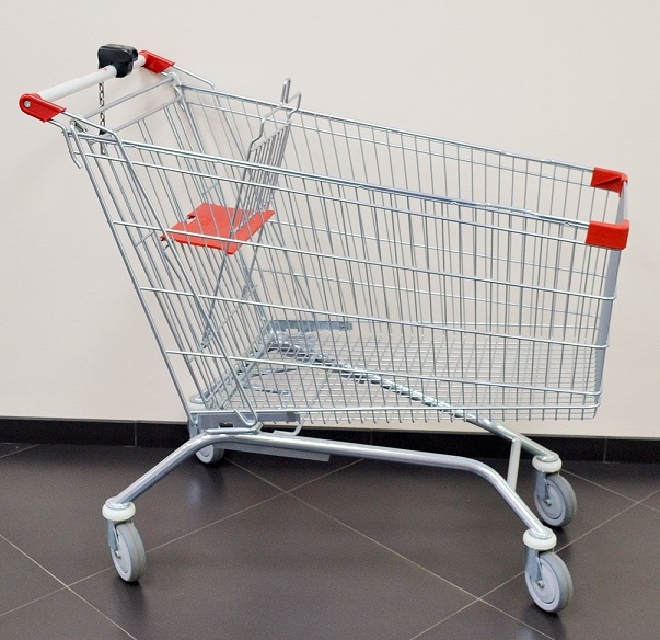 Тележка покупательская с детским сиденьем 125 литров Оцинкованная сталь Разные цвета (тележка покупателя 125 л)