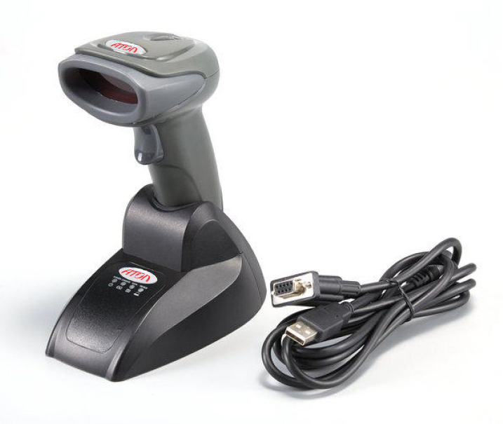 Беспроводной сканер штрих-кода АТОЛ SB2105 Plus BT USB Черный с подставкой (АТОЛ SB 2105 usb bt)