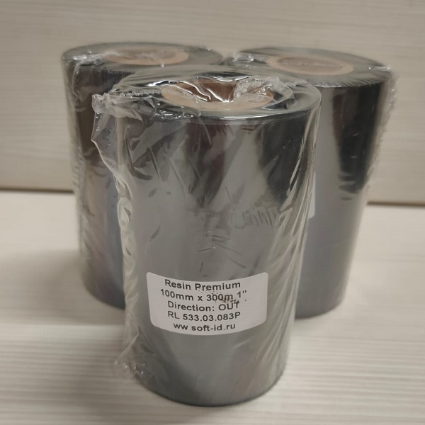 Риббон Resin Premium OUT 100х300х1" Черный