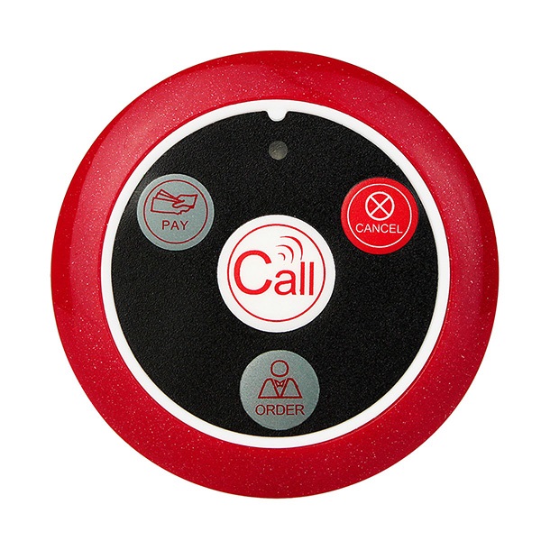 Кнопка четырехкнопочная CatelLite-23 Вишня (Бордовый) 433 МГц (Вызов, Заказ, Оплата, Отмена)