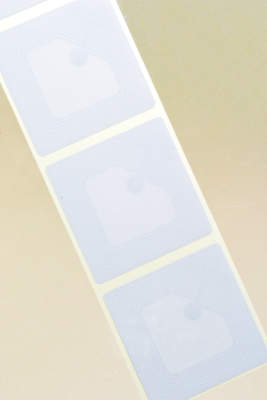 Этикетка радиочастотная 40х40 мм 1000 шт белая/штрихкод 