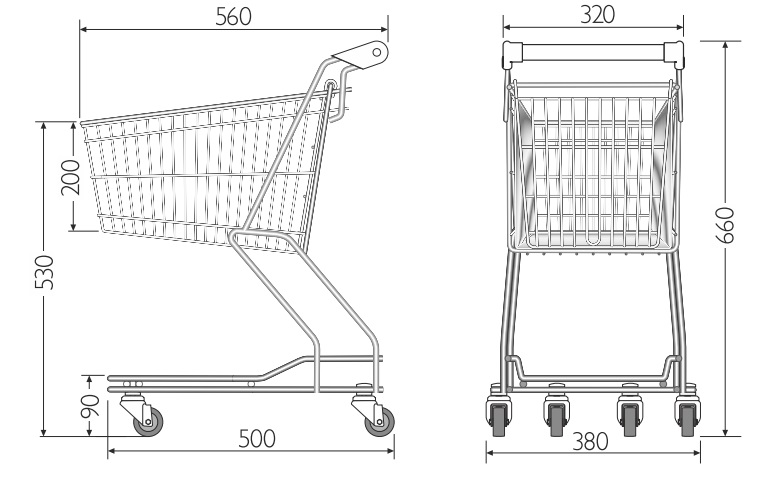 Тележка для покупок детская 25 л Цинк Мультиколор