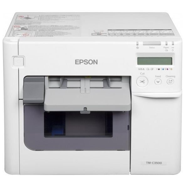 Полноцветный принтер печати этикеток Epson C3500 ColorWorks (TM-C3500-012CD) (720 dpi, 112 мм, USB, Ethernet, CMYK)