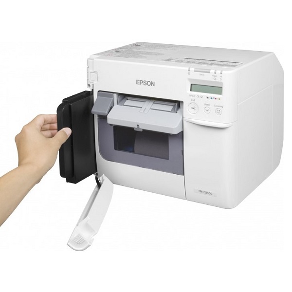 Полноцветный принтер печати этикеток Epson C3500 ColorWorks (TM-C3500-012CD) (720 dpi, 112 мм, USB, Ethernet, CMYK)
