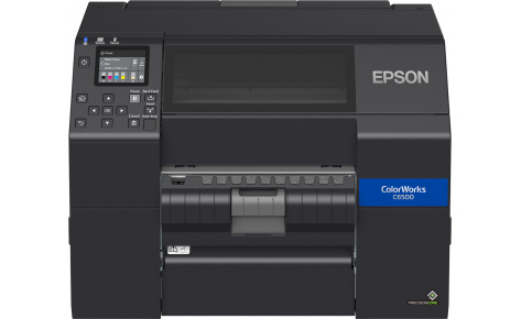 Полноцветный принтер печати этикеток   Epson ColorWorks C6500Pe (8”, автоотделение подложки) C31CH77202 (1200 dpi, 216 мм, USB, Ethernet, CMYK)