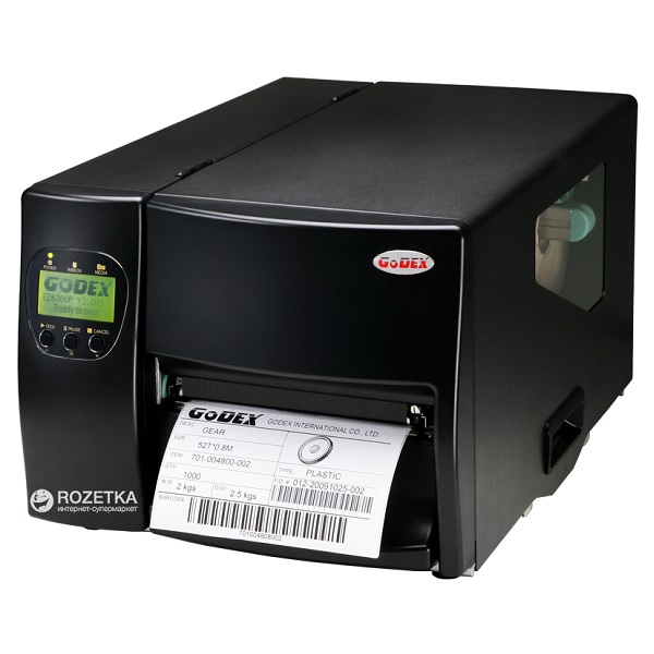 Принтер Godex EZ-6200+ (термотрансферный, 203 dpi, ширина печати до 168 мм, RS232/USB/Ethernet RJ45)
