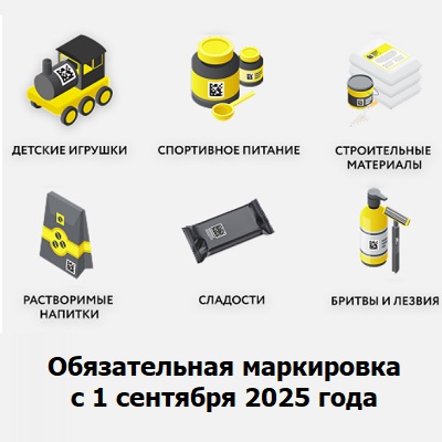 Обязательная маркировка с 1 сентября 2025 года: новые товарные группы