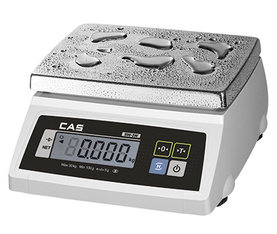 CAS SW-5W DD Электронные весы для торговли влагозащищенные с 2 дисплеями на корпусе