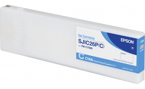 Голубой картридж SJIC26P(C): для ColorWorks C7500 (C33S020619)