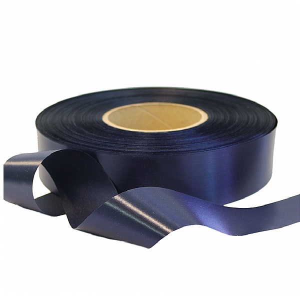 Лента сатин Черная Двухсторонняя 100мм*200 м *76 мм (Лента траурная)