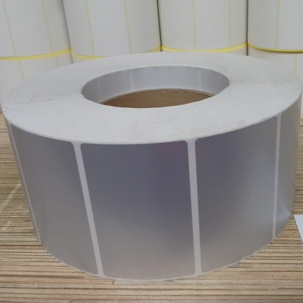 58x30/1000 PET серебряные матовые этикетки полиэстеровые (58*30 этикетки из полиэстера)