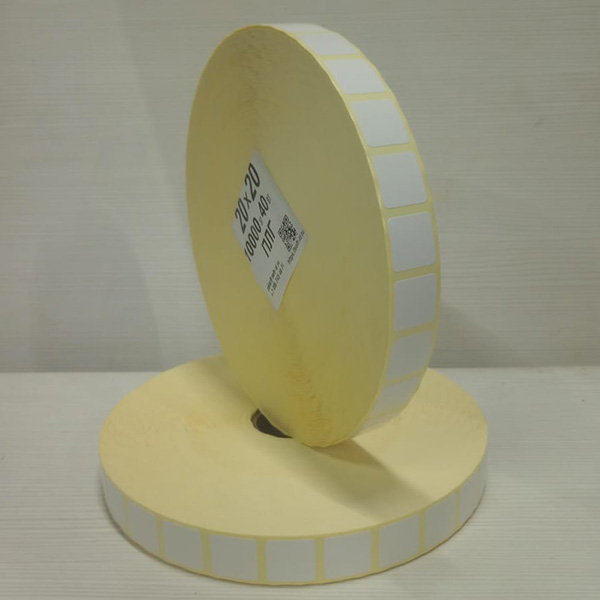 Полуглянец 20*20/10000 шт бумажные этикетки Честный знак термотрансферные (20х20 Полуглянец), вт 40 или 76