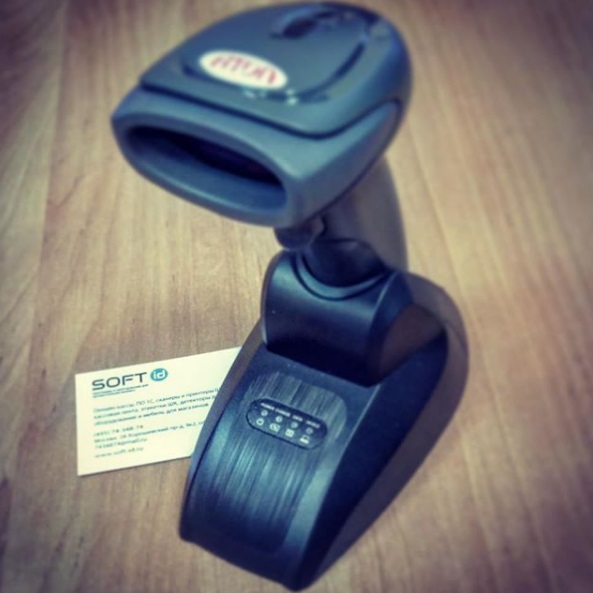 Беспроводной сканер штрих-кода АТОЛ SB2105 Plus BT USB Черный с подставкой (АТОЛ SB 2105 usb bt)