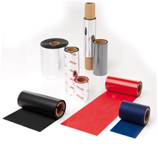 Цветные риббоны и синтетические термотрансферные этикетки в нашем ассортименте