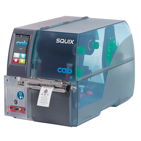 CAB SQUIX 4/300MT Промышленный термотрансферный текстильный принтер 300dpi (равнение по центру термоголовки, для лент, трубки, бирок, 5977012)
