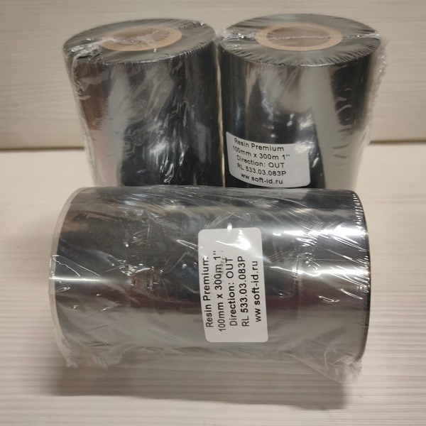 Риббон Resin Premium OUT 100х300х1" Черный