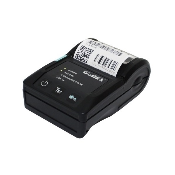 Принтер мобильный печати этикеток и чеков Godex MX20 (Черный, RS+USB+Bluetooth, 203 dpi, 48 мм)